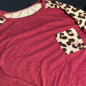 Plus size leopard top